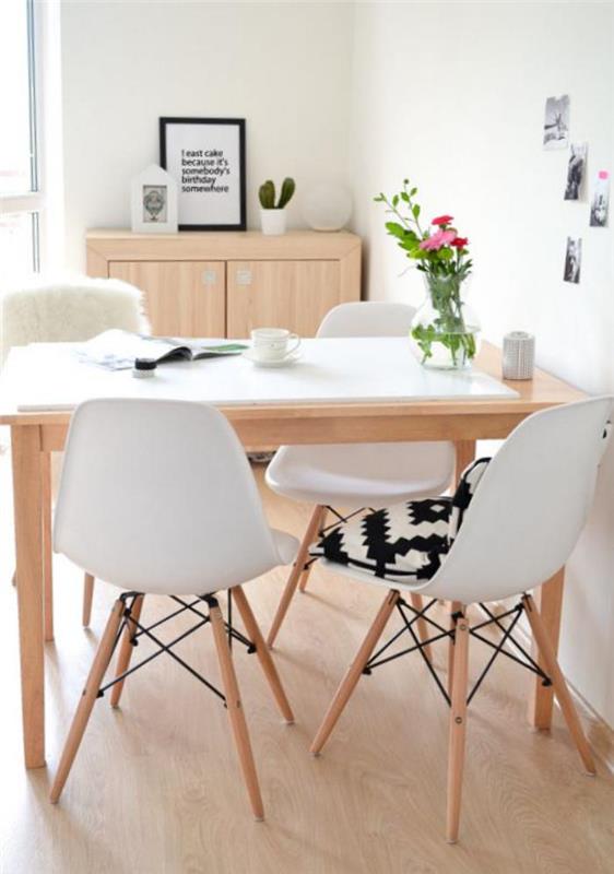 škandinávsky-jedálenský stôl-drevo-scadina-dizajn-škandinávske-stoličky