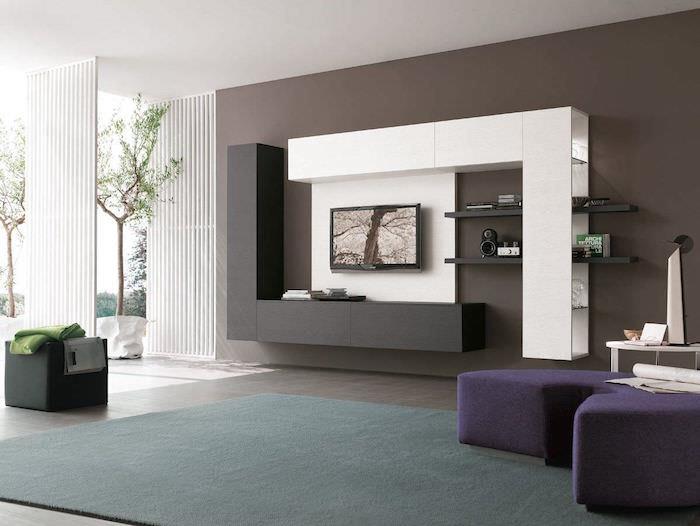 moderný dizajn nábytku do obývačky veľký minimalistický priestor