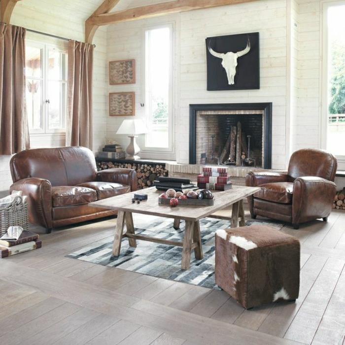 obývačka-hnedá-koža-koberec-parkety-podlahy-farba-krb-béžová-závesy