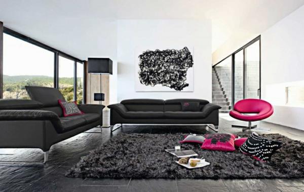 salon-roche-bobois-a-super-mäkký-koberec-originál-ružová-stolička