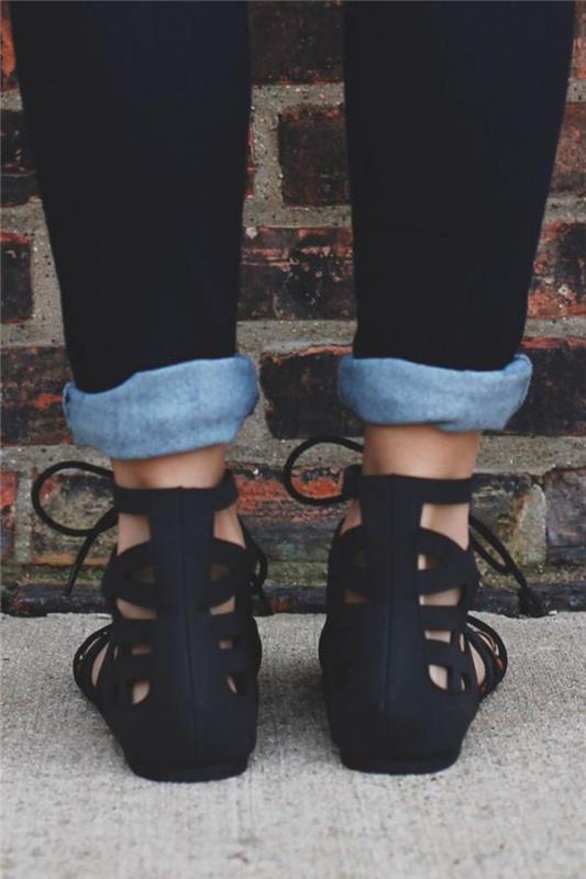 sandaler med hög sandal-mid-hög-gladiator