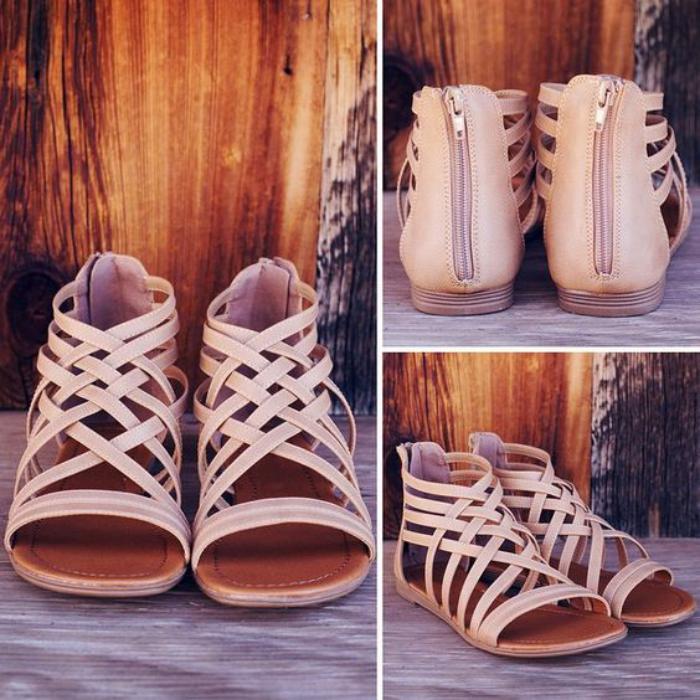 rosa-naken-hög-sandaler-platta sandaler
