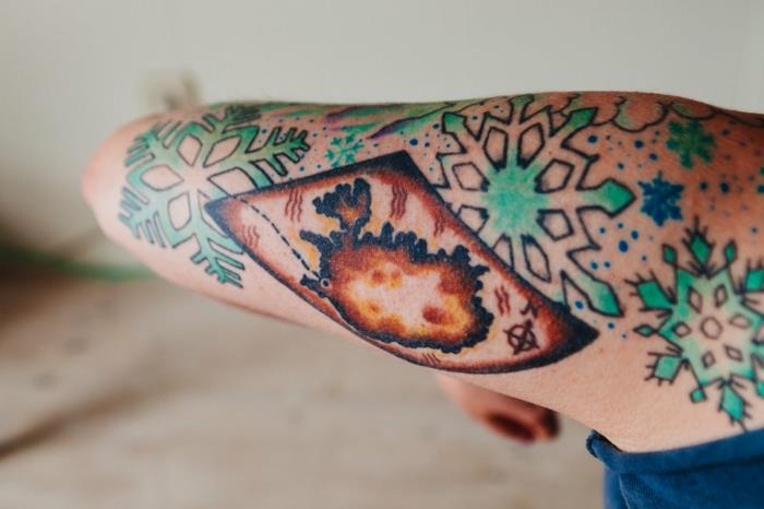 Tetovanie ženskej nohy, miniatúrne tetovanie na predlaktie a chladné nápady