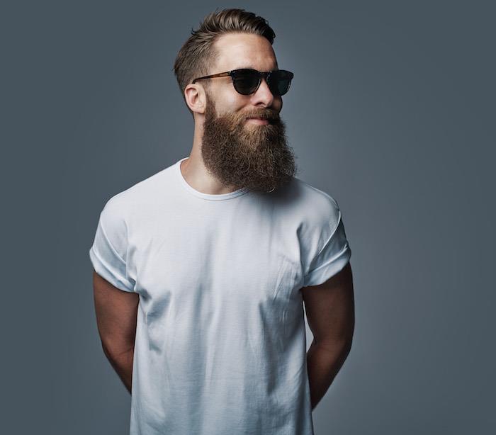 trim hipster skägg lång tjock man