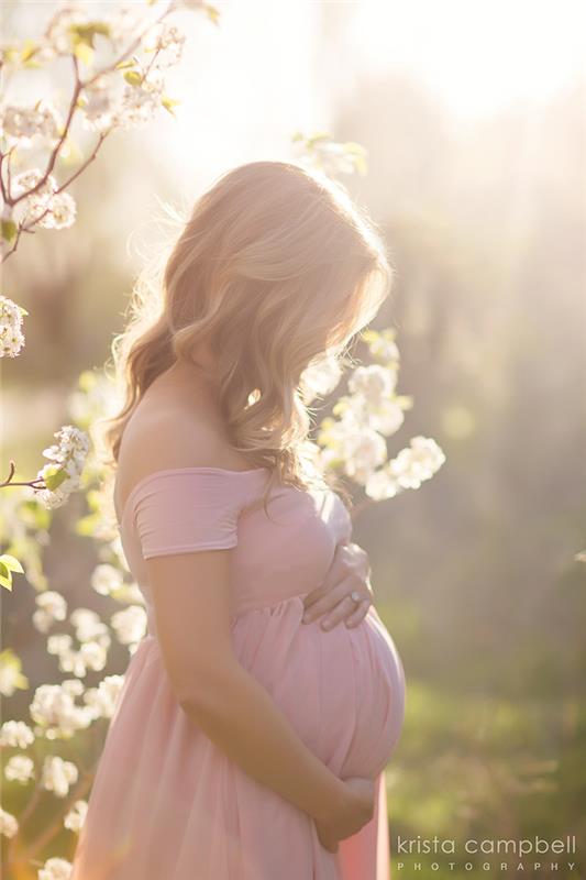 tehotná žena fotograf tehotenská fotografia vidiek kvety západ slnka fotografie na pamiatku