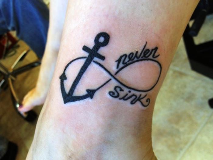 infinity tattoo marin ankare och tatuering läcker aldrig på handleden