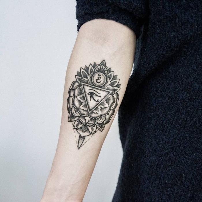 význam tetovania trojuholníka spojený s hlbokou duchovnou symbolikou mandaly