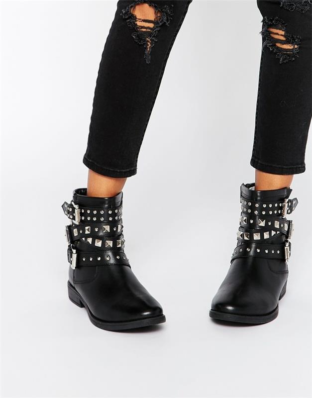 slim-black-hole-rock-look-black-ankle-boots-kvinnor