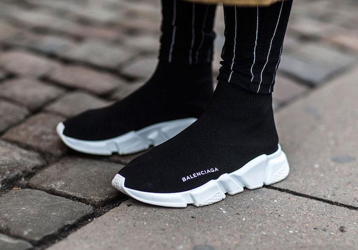 trendová športová obuv muž žena Balenciaga Speed ​​Trainer čierna biela high-end
