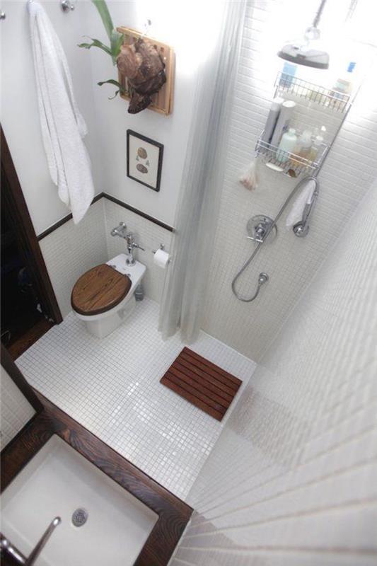 veľmi malé riešenie kúpeľne usporiadanie sprchovací kút umývadlo toalety