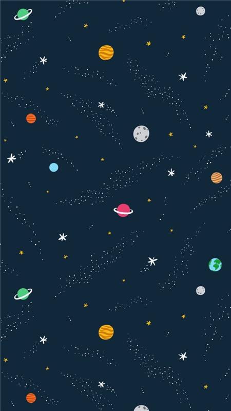 iphone bakgrunder, planeter och stjärnor, mörkblå bakgrund