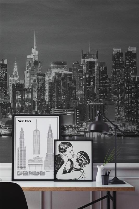 vägg-klistermärken-new-york-dekoration-romantisk-utrymme