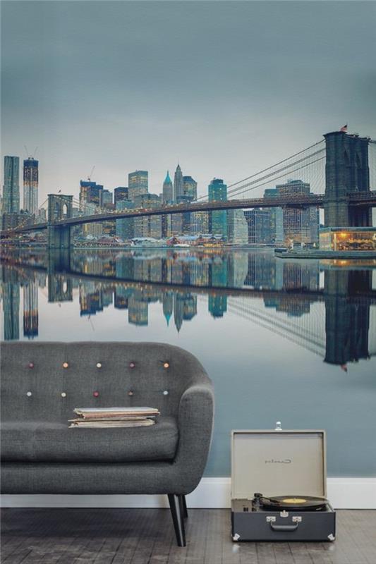 vägg-klistermärken-new-york-the-bridge-mahnattan-brooklyn