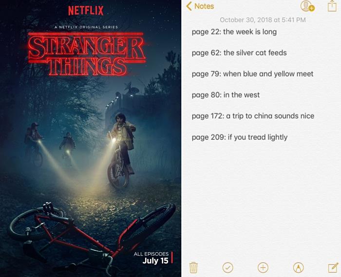 kodade meddelanden från den officiella boken Stranger Things: Worlds Turned Upside Down, säsong 3 teaser av Stranger Things