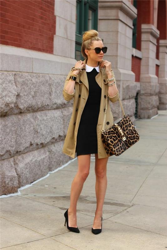 minimalistický-štýlový-béžový kabát-so-slnečnými okuliarmi-čiernymi-blond-vlasmi