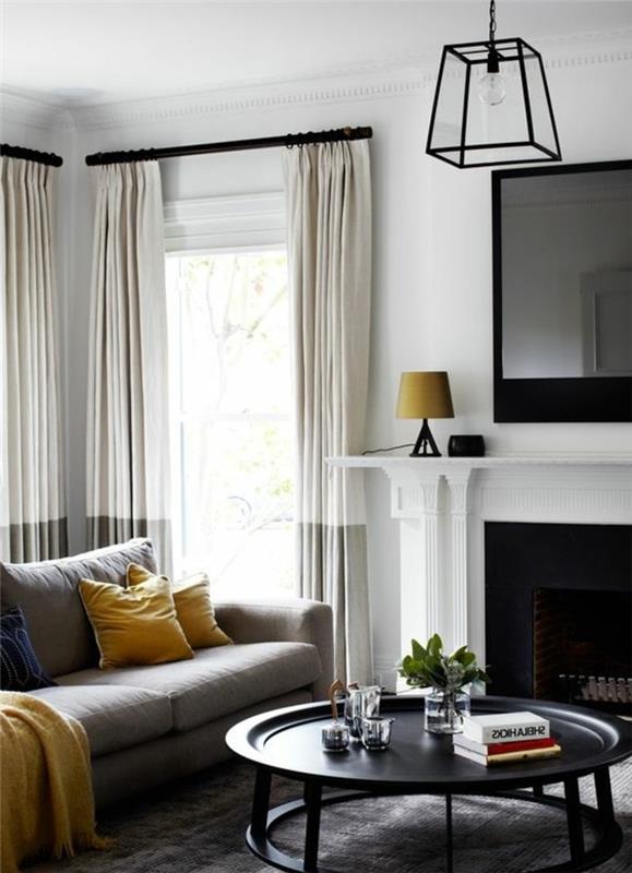super nápad, obývačka, šedo-biele-veľmi moderné-málo-žlté-dotyky