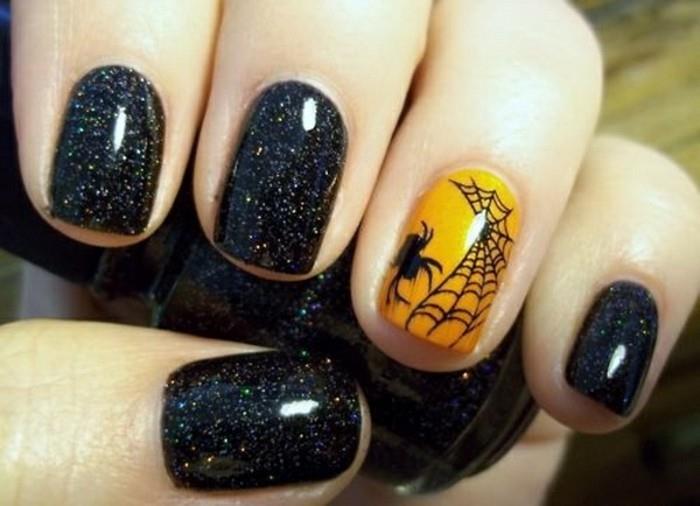 superb-nail-gel-color-idea-deco-nail-black-and-orange