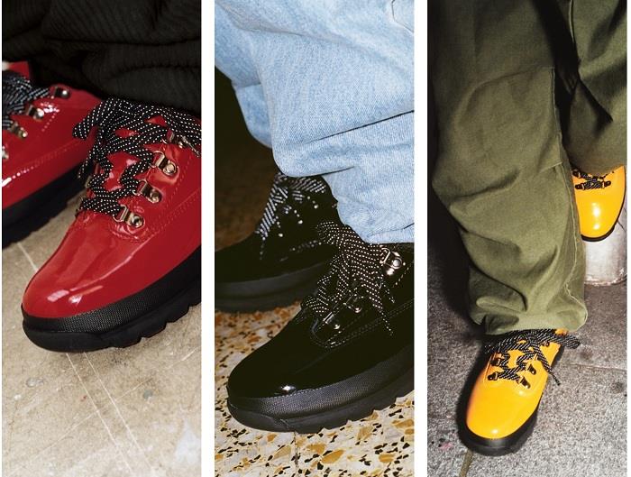 Spolupráca Supreme x Timberland sa vracia v roku 2020 s dvojicou tenisiek Euro Hiker Low v lesklej koži