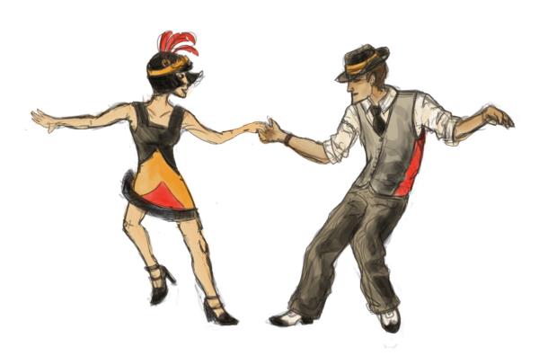 swing-dance-umenie-dvadsiate roky-vintage-oblečenie