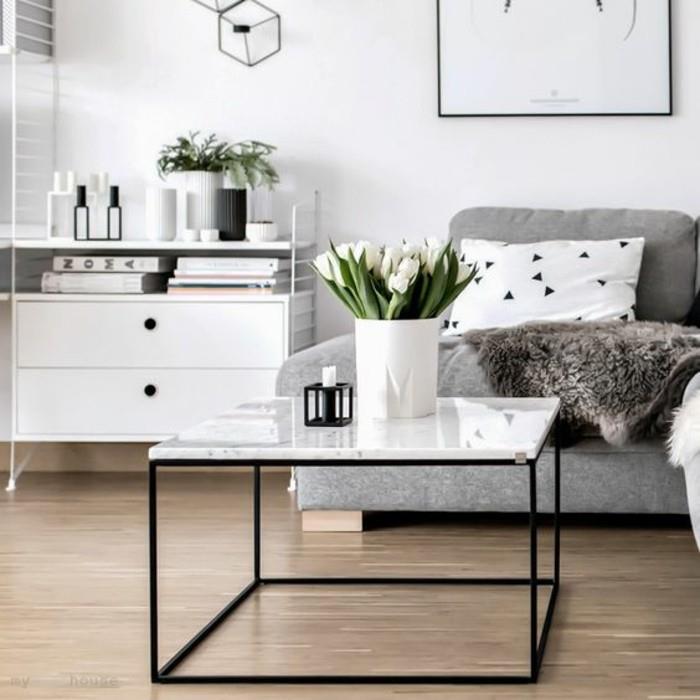 vit-marmor-soffbord-stål-bas