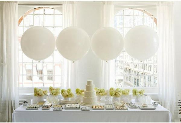 svadobný stôl v bielom