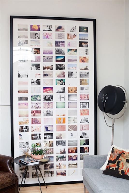 Collage med foton i stor ram, vad du ska göra när du är uttråkad, motivationsbord, hur du inreder ditt rum