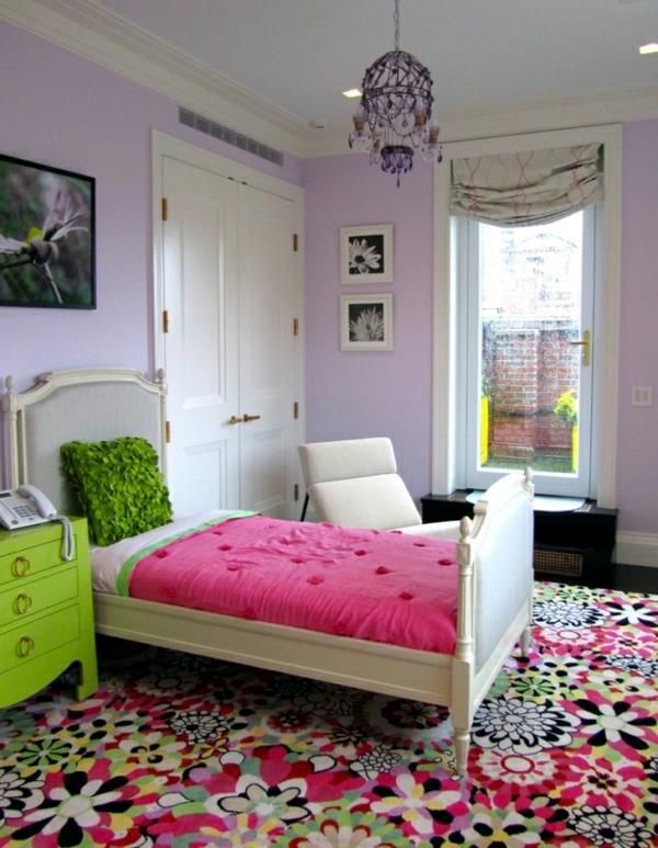 Flerfärgad-färgstark-och-vacker-sovrum-matta