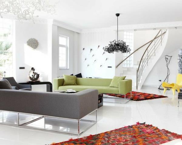 långhög-mångfärgad-soffa-matta-grön-storlek