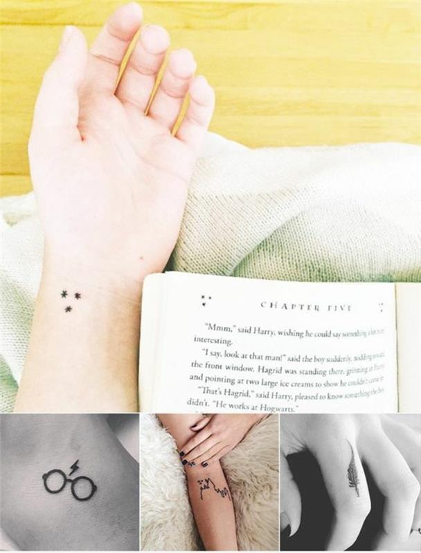 originálny nápad na tetovanie na ruke, ktorý ocenia fanúšikovia Harryho Pottera