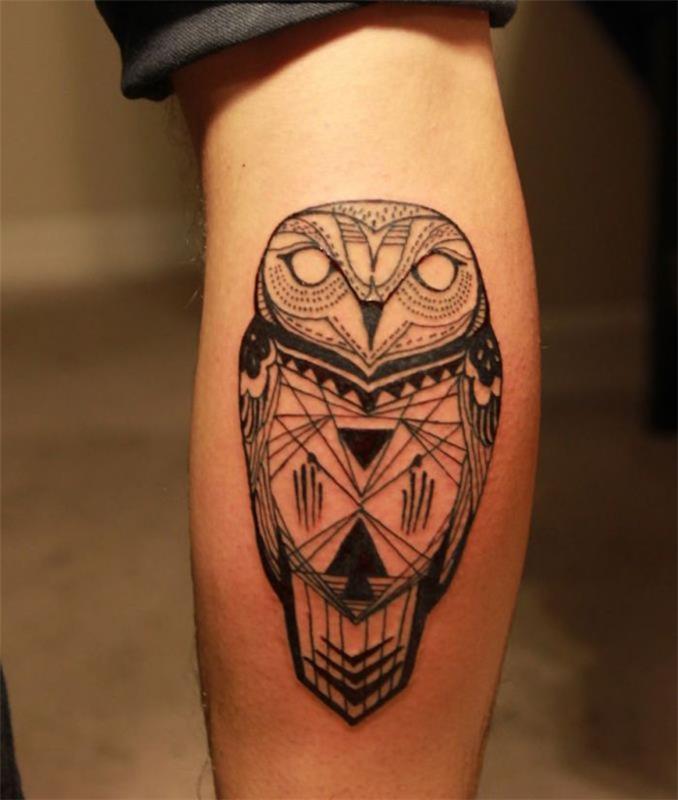Tetovacie teľa Mandala Owl pre mužov