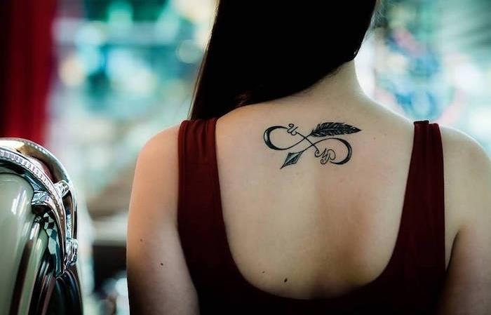 infinity tattoo infinity symbol tatueringar på baksidan av nacken
