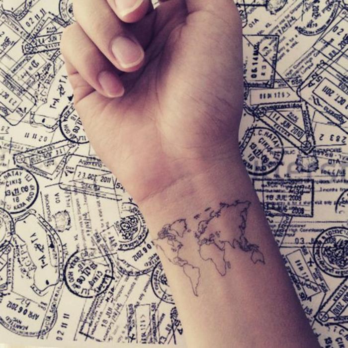 Krásne tetovanie na zápästí pre ženy Tetovanie na zápästí pre ženy Tetovanie na mape sveta sovy pre ženy Tetovanie na zápästí