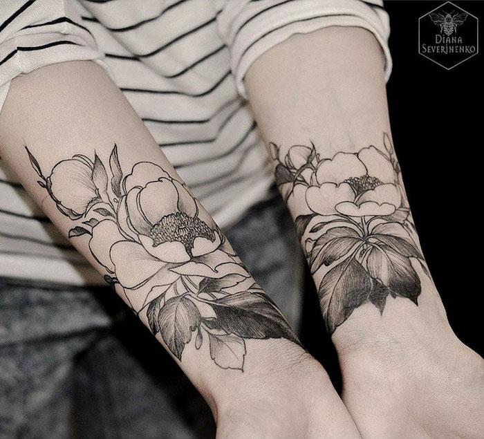 blomma tatuering underarm vallmo tatuering blommor vallmo handled