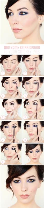 Naučte sa nosiť make -up, urobte si líčenie hnedých očí pomocou modrých očných tieňov a nahého rúžu