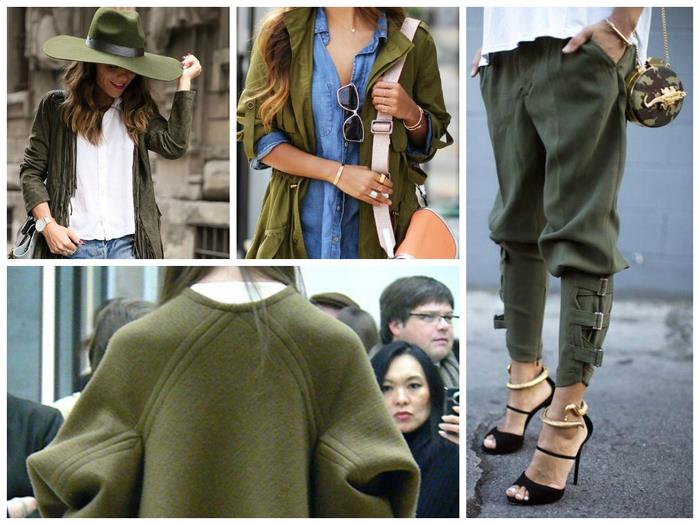 ako nosiť dámsku khaki vojenskú bundu a maskáčové nohavice pre elegantný a úspešný armádny vzhľad