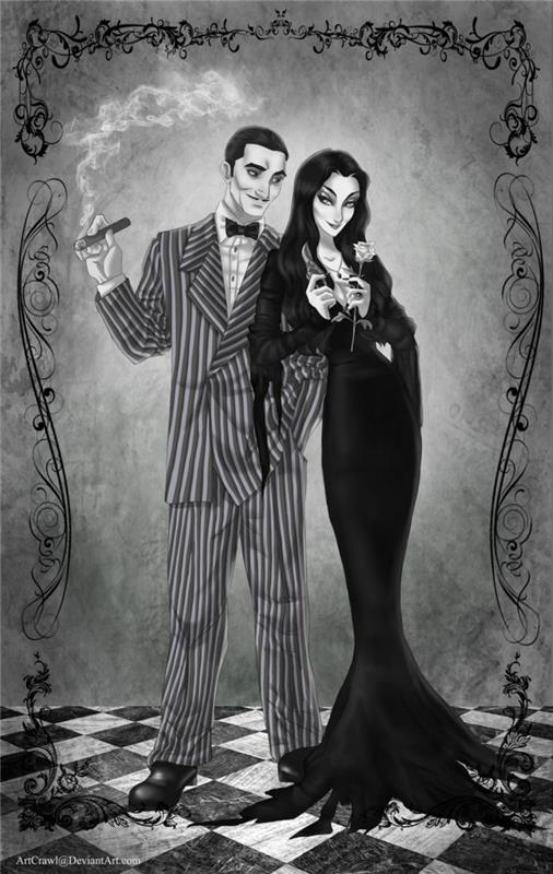 Addams familj morticia addams familj karaktär mor ritning bra gjort