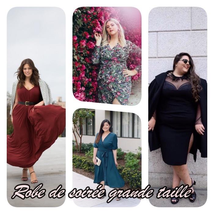 Plus size večerné šaty v rôznych strihoch a farbách s rukávmi a bez výstrihu do V a bez nich