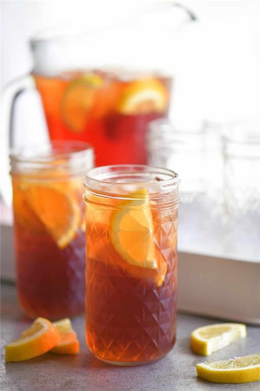 lätt detox drink idé, vilken kall dryck utan tillsatt socker att förbereda, exempel på ett persika recept på iste