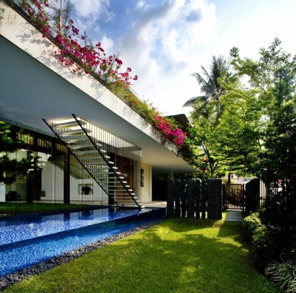 grönt tak-ganska-modernt-hus
