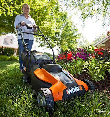 Worx orange billig elektrisk gräsklippare