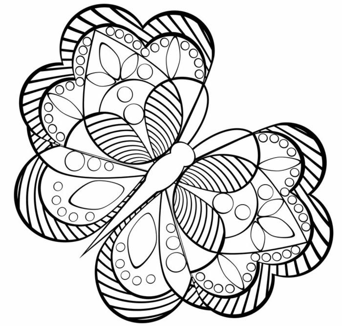 Geometrisk teckning för att återge enkel idé för fjärilsteckning