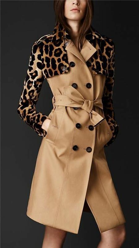 leopard-tryck-axlar-och-ärmar-trenchcoat