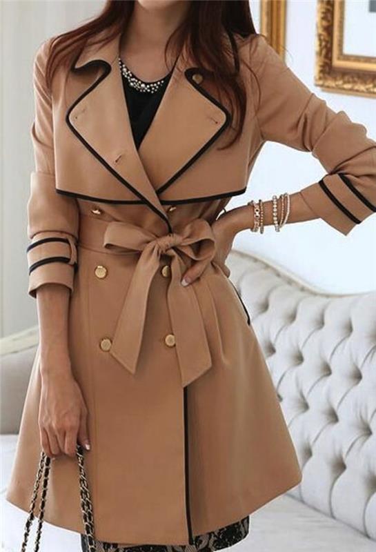 mini-woman-trench-coat-with-wavy-black-embellishments-on-the-lapels