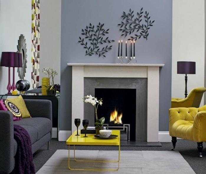 velmi-elegantny-navrh-dekoracny salon-siva-mala-dotyky-farby-zltej-za-krasny-interier