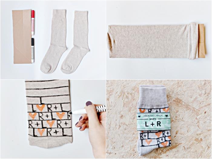 Tip na vianočný darček pre hipsterského muža, personalizované ponožky s textilným filcom