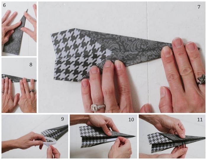 čo robiť s lietadlom origami, originálna párty dekorácia so zavesením lietadla origami