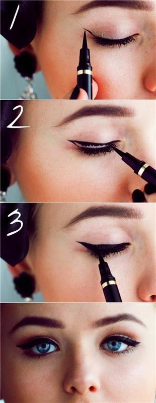 makeup-tutorial-blue-eyes-learn-how-to-make-up-easy-black-eyeliner