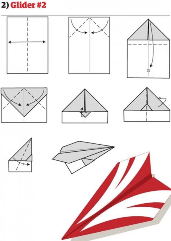 ako vyrobiť tradičné papierové lietadlo pre klzáky, ktoré dobre kĺže