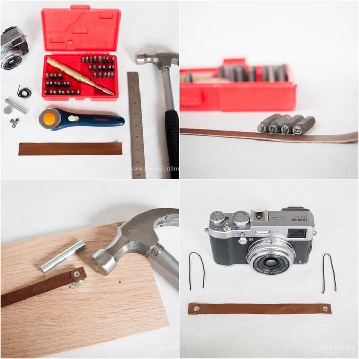 nápady na darčeky pre mužov zanietených pre fotografiu, ako vyrobiť kožený remienok pre vintage fotoaparát