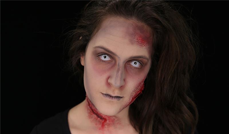 handledning för kvinnlig zombie -sminkning